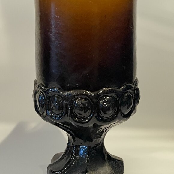 4 Tiffin Franciscan Madeira smokey brown heavy steamed Goblet Glassware - Picture 3 of 8